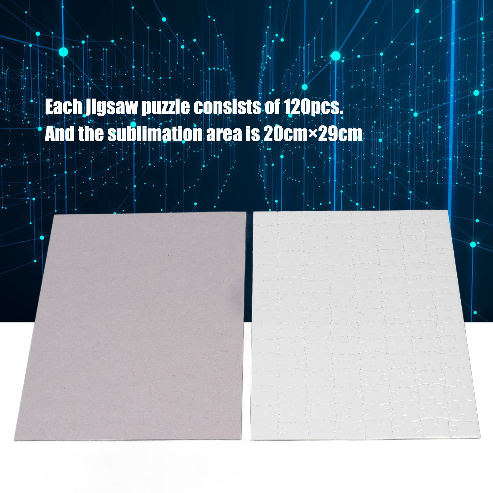 Puzzle Blank White - Kit per puzzle da stampare, 10