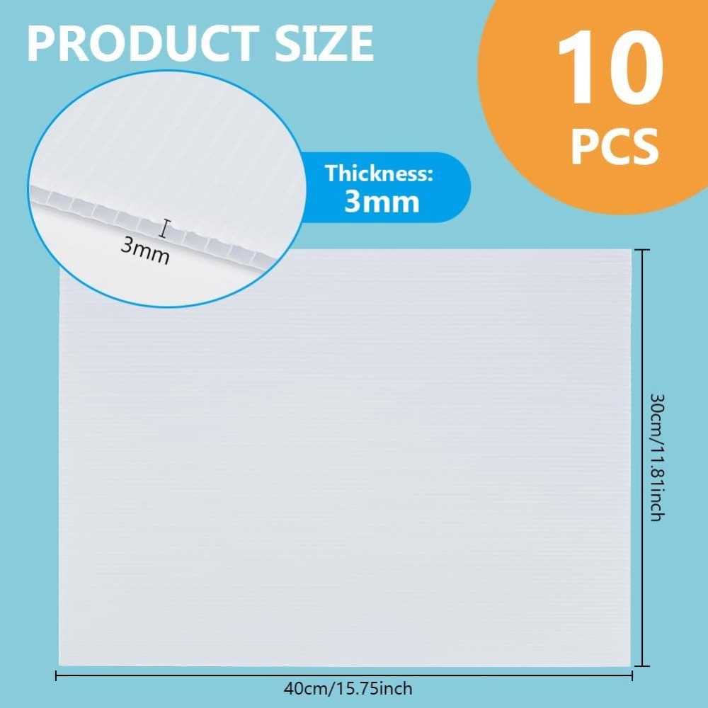 10 Fogli di Plastica Ondulata  - Yard Sign Blank recensione e prezzo