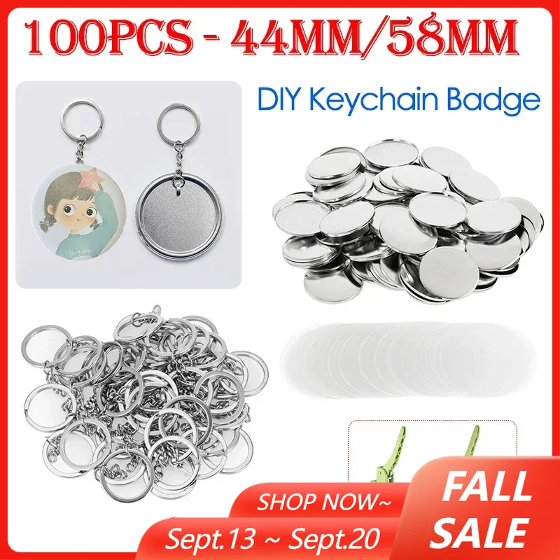 100 PZ 44mm 58mm Portachiavi D - Button Badge Blank recensione e prezzo